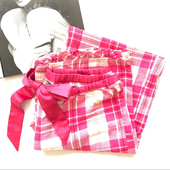 pink plaid pajama pants